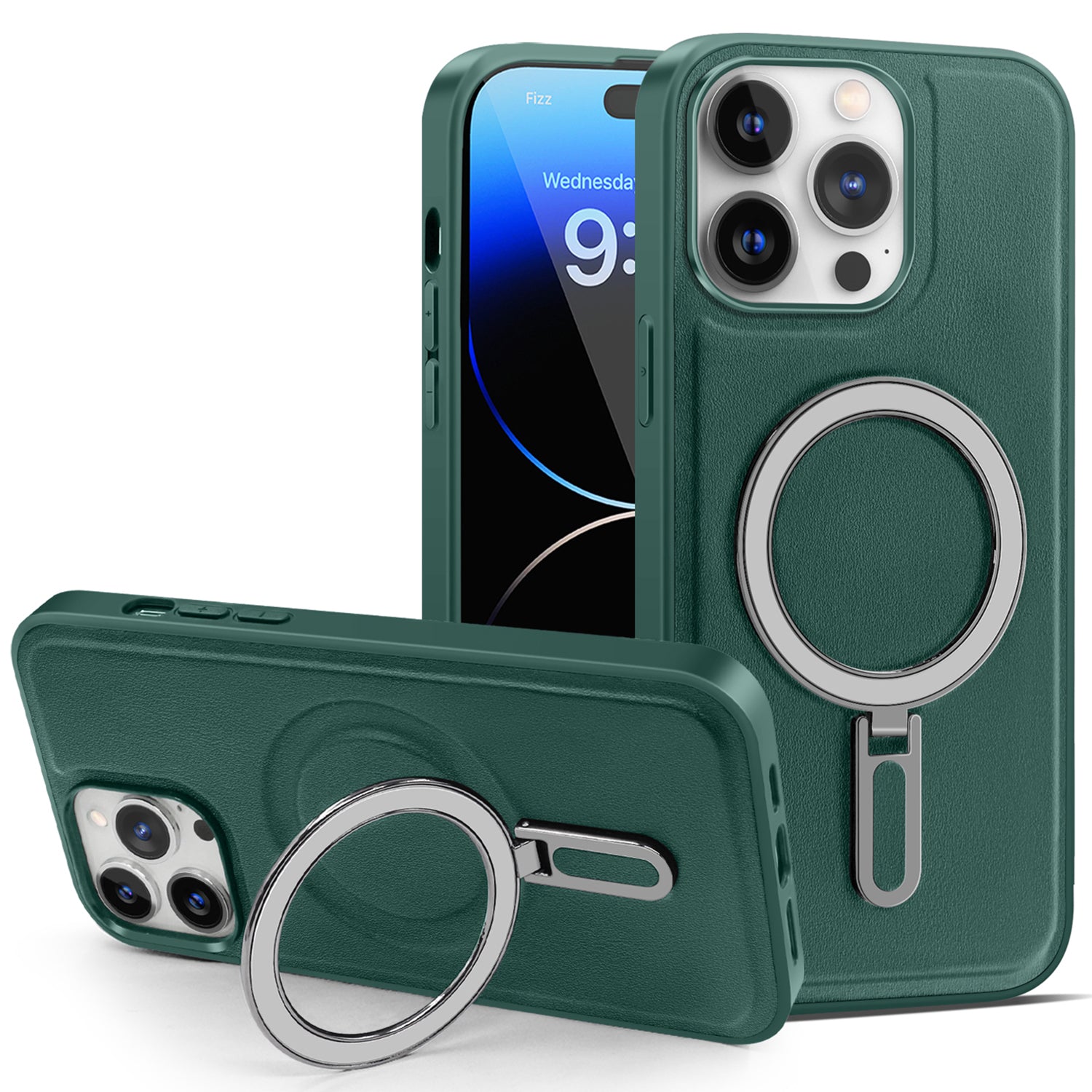 For iPhone 14 Pro Max Kickstand Phone Case Cover Anti-Scratch PU Leather Coated PC TPU Magnetic Cover For iPhone 14 Pro Max Kickstand Phone Case Cover Anti-Scratch PU Leather Coated PC TPU Magnetic Cover